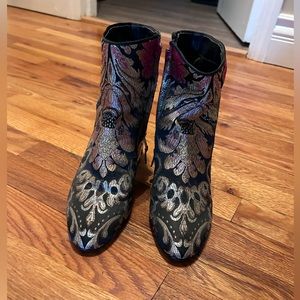 Sam Edelman Multicolor Embroidered Booties 8.5